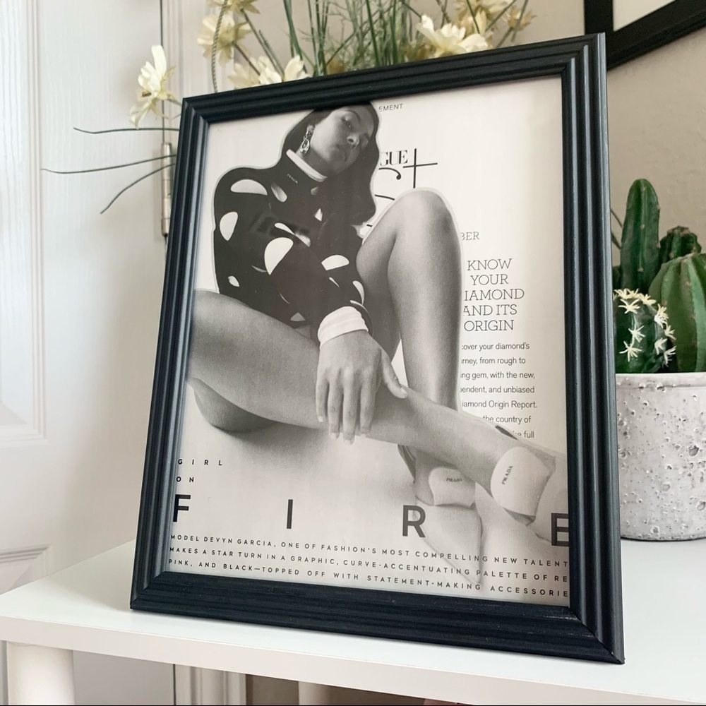 Editorial Collage Wall Art Devyn Garcia Black White Fashion Portrait Modern